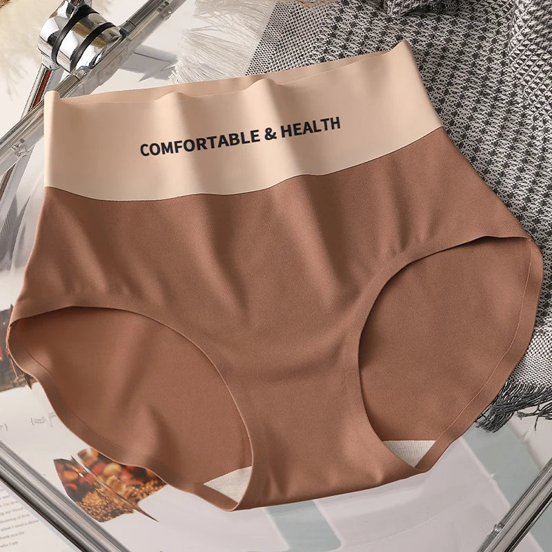 CowLost | product_id-fallsweet-4pcs-womens-seamless-high-rise-cotton-briefs-plus-size-m-xl |18