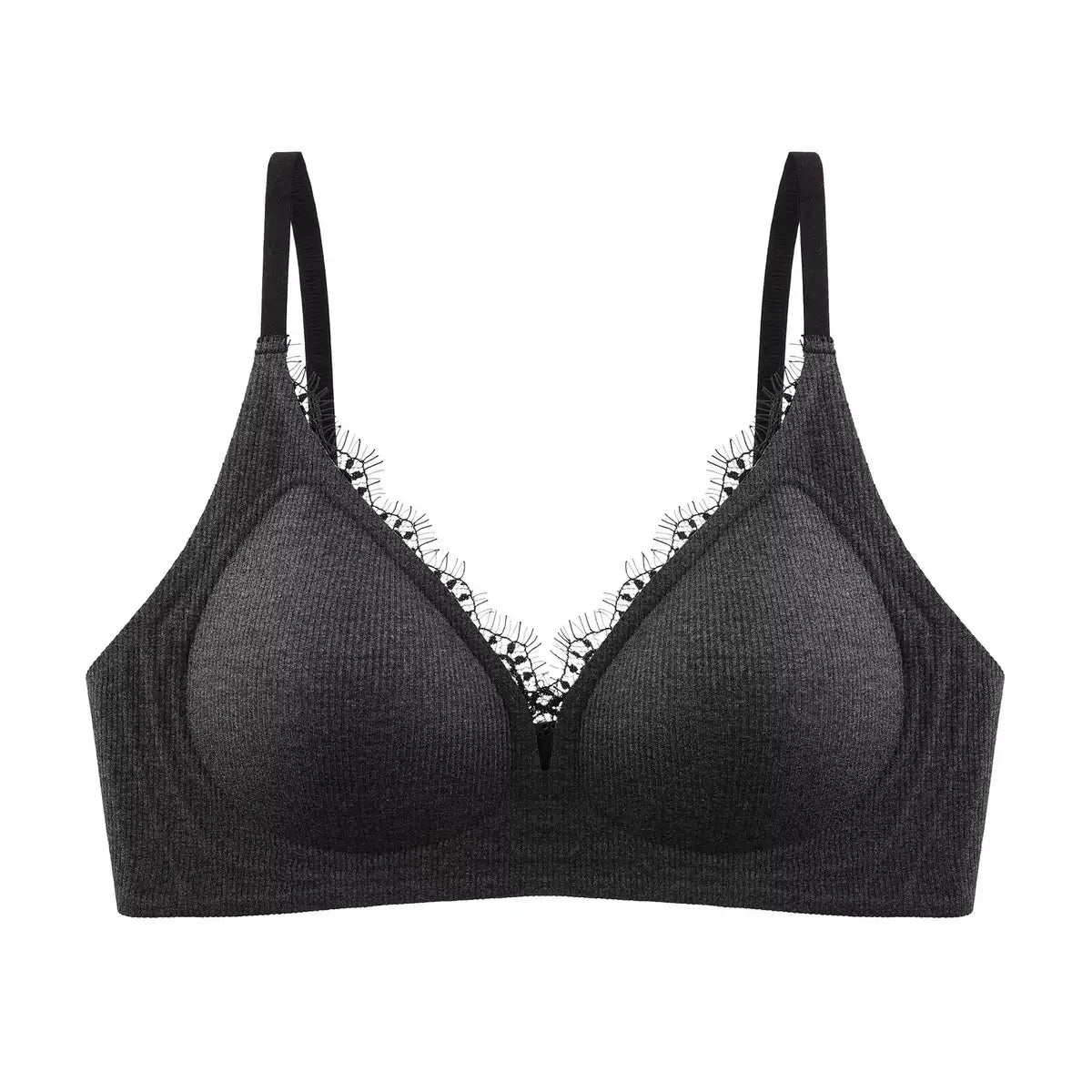 CowLost | product_id-french-lace-wire-free-push-up-bra-for-small-large-breasts |9