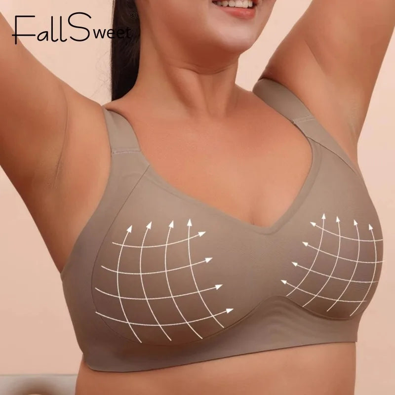 CowLost | product_id-fallsweet-plus-size-wireless-seamless-push-up-bra-for-women-supportive-sleep-yoga-sports-bralette |2