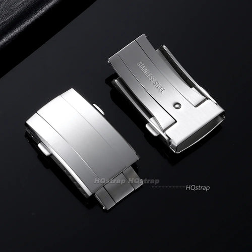 CowLost | 16mm-18mm-20mm-watch-buckle-solid-stainless-steel-brushed-folding-safety-buckle-double-push-watch-clasp-universal-premium-clasps |2