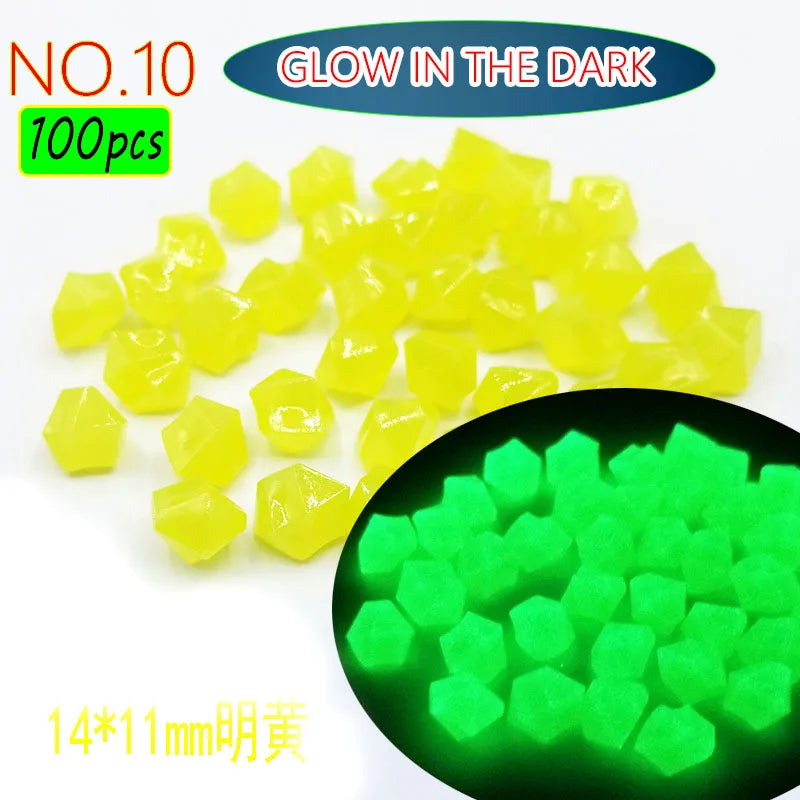 100pcs 14x11mm Dark Pebbles Glow Fish Garden Stone Aquarium Decoration