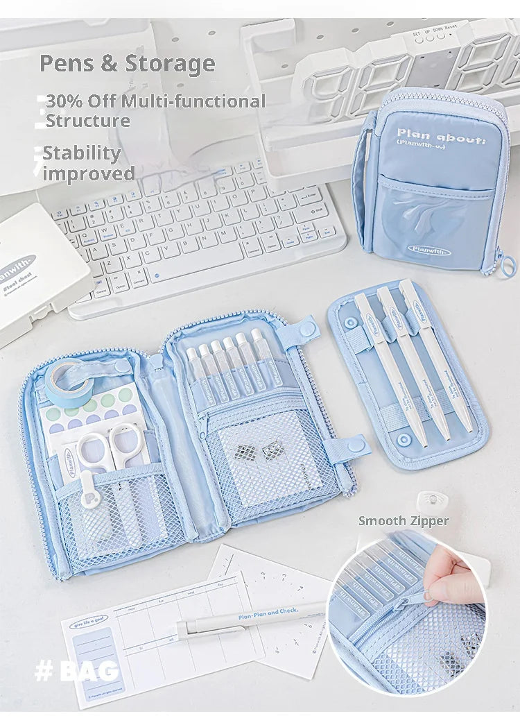 CowLost | product_id-planwith-multi-purpose-standing-pencil-bag-with-detachable-3-layer-desktop-organizer-for-school-work |10