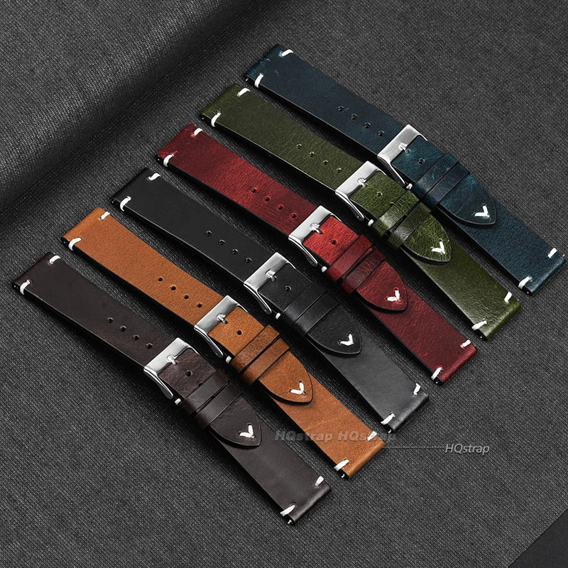 CowLost | bracelets-product_id-retro-oil-wax-calfskin-leather-watchband-for-seiko-quick-release-18mm-20mm-22mm |12