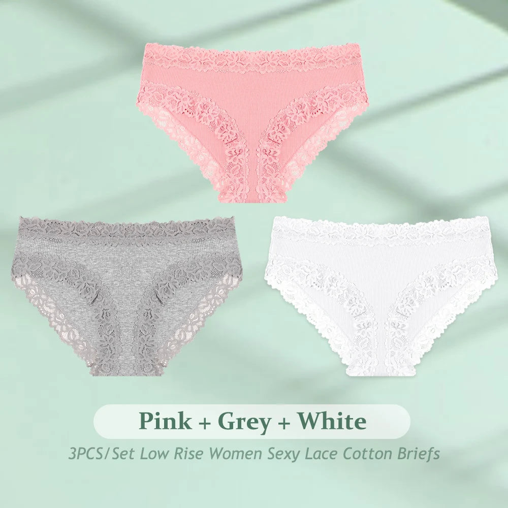 CowLost | activewear-pants-3pcs-women-cotton-seamless-low-waist-panties-set |25