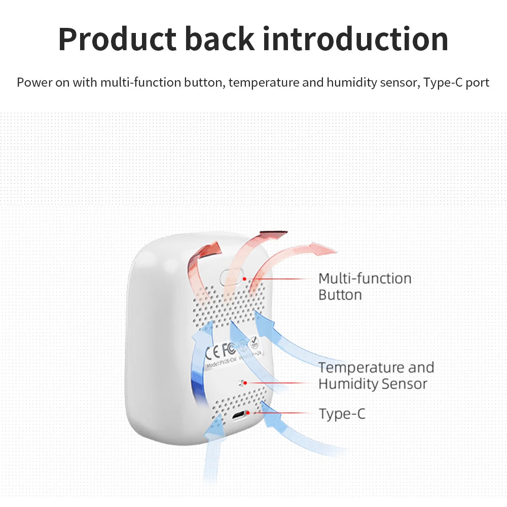 Portable WIFI Air Quality Tester with APP Control PM2.5 CO2 Temperature Humidity Meter