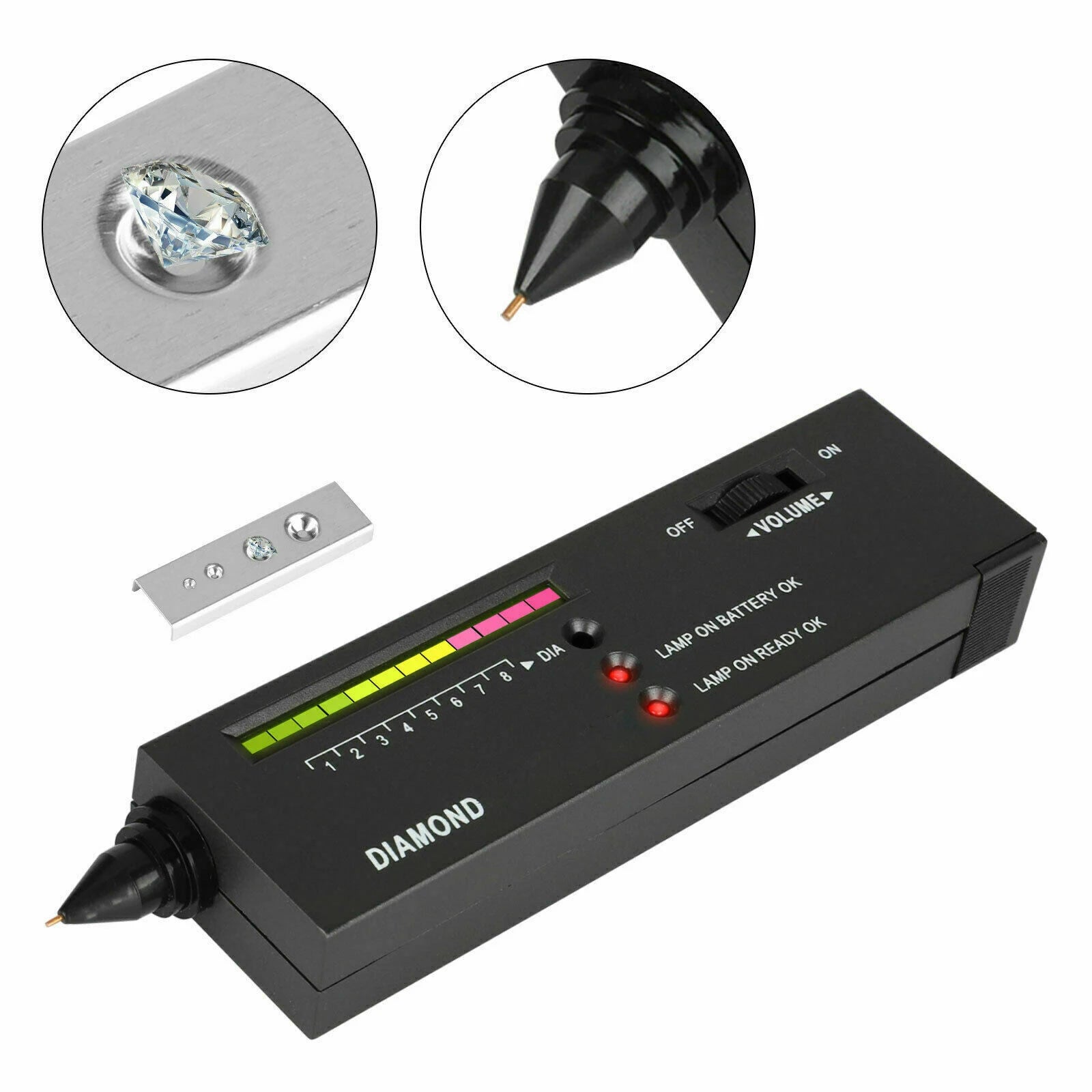 CowLost | homefish-diamond-tester-high-accuracy-diamond-tester-pen-jewelry-diamond-tester-professional-diamond-selector-diamond-tester-kit-1 |15