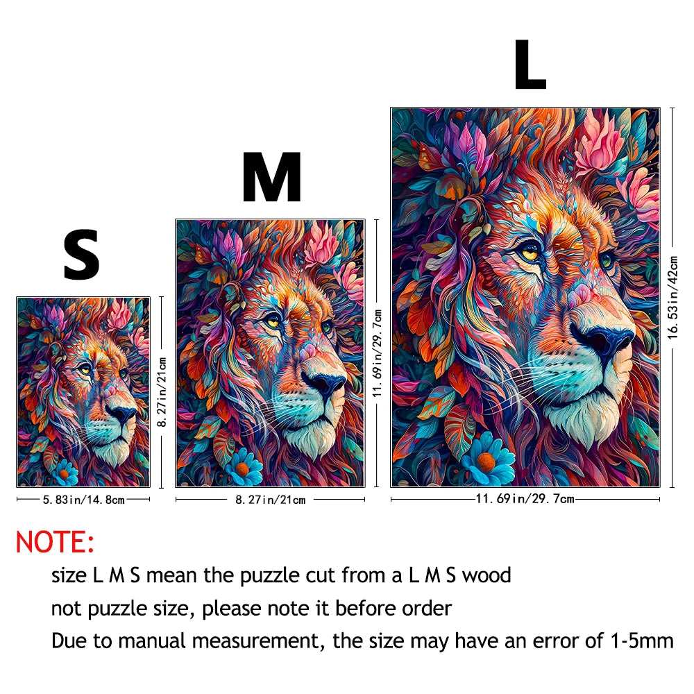 CowLost | product_id-wooden-lion-jigsaw-puzzle-animal-shape-with-gift-ready-packaging |4