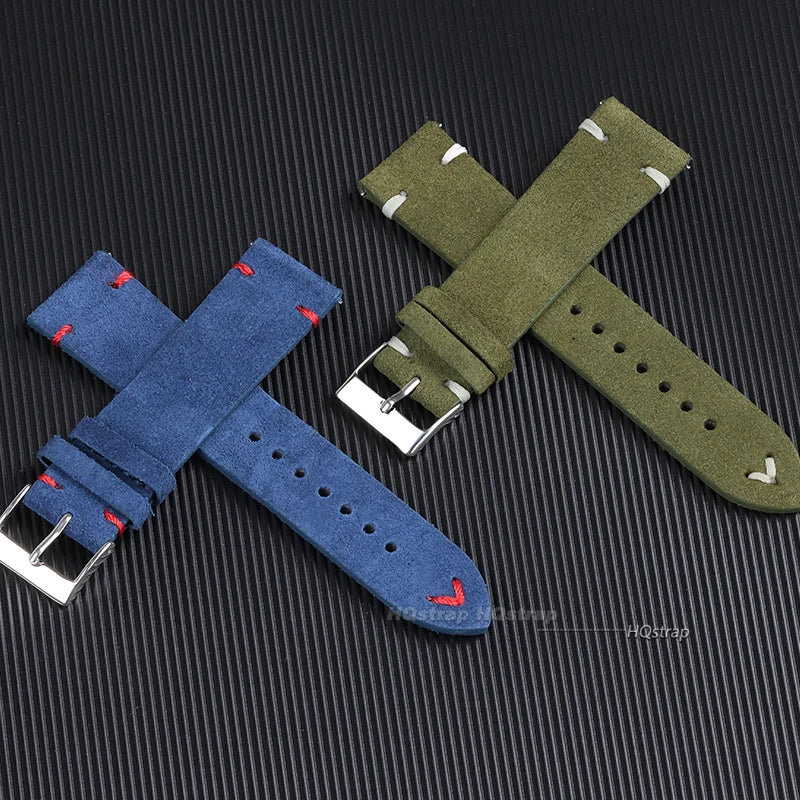 CowLost | product_id-handmade-genuine-soft-suede-leather-watchband-18mm-22mm-for-rolex-seiko-vintage |5