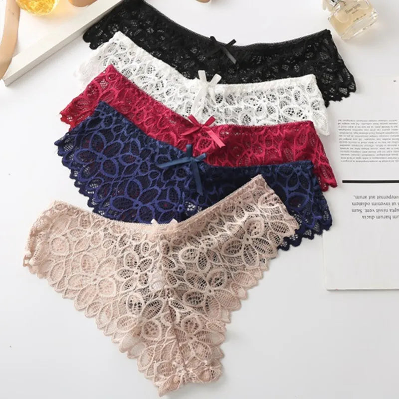 CowLost | product_id-3pcs-women-s-low-waist-lace-briefs-soft-solid-color-underwear |7