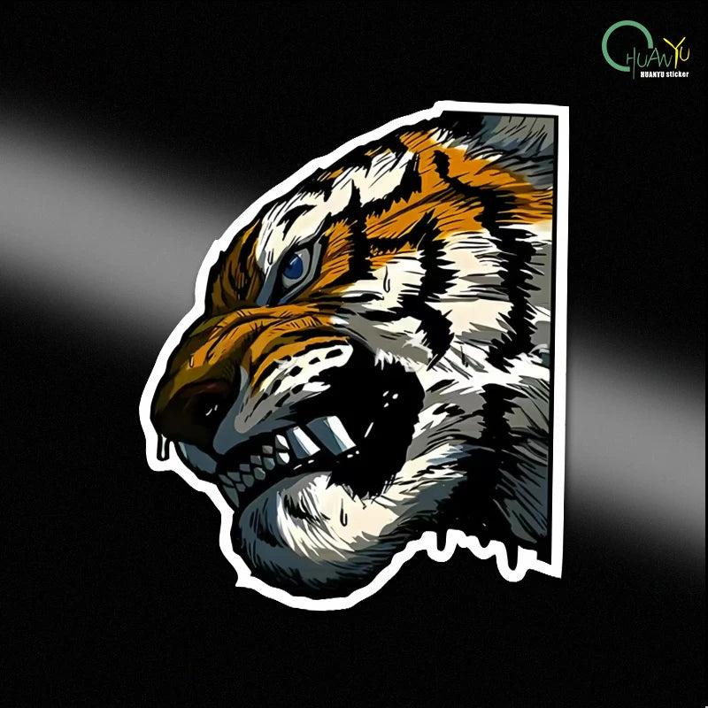 CowLost | reflective-car-sticker-tiger-side-face |1