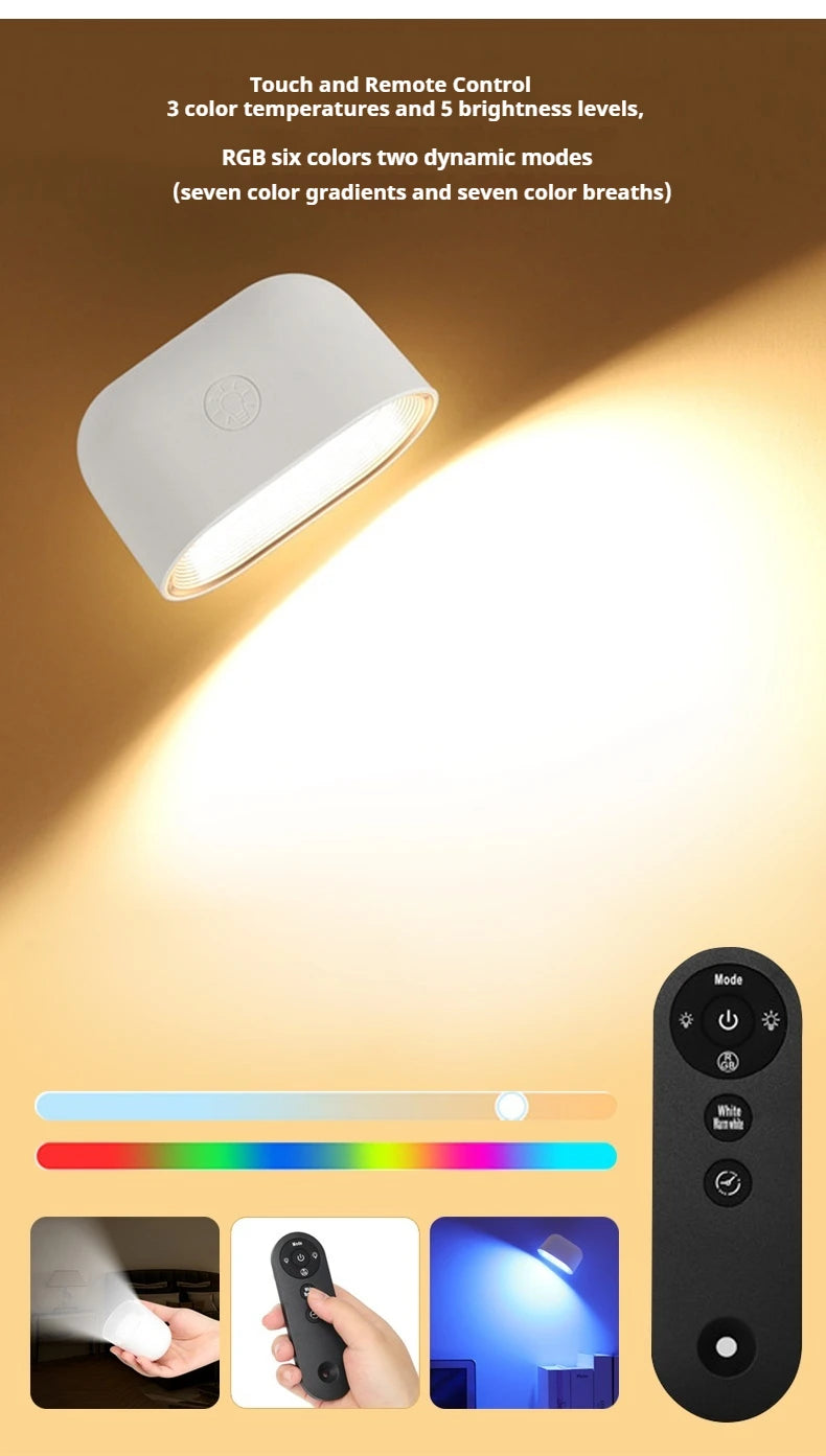 CowLost | product_id-rechargeable-led-wall-light-with-360-rotation-magnetic-touch-remote-control |16