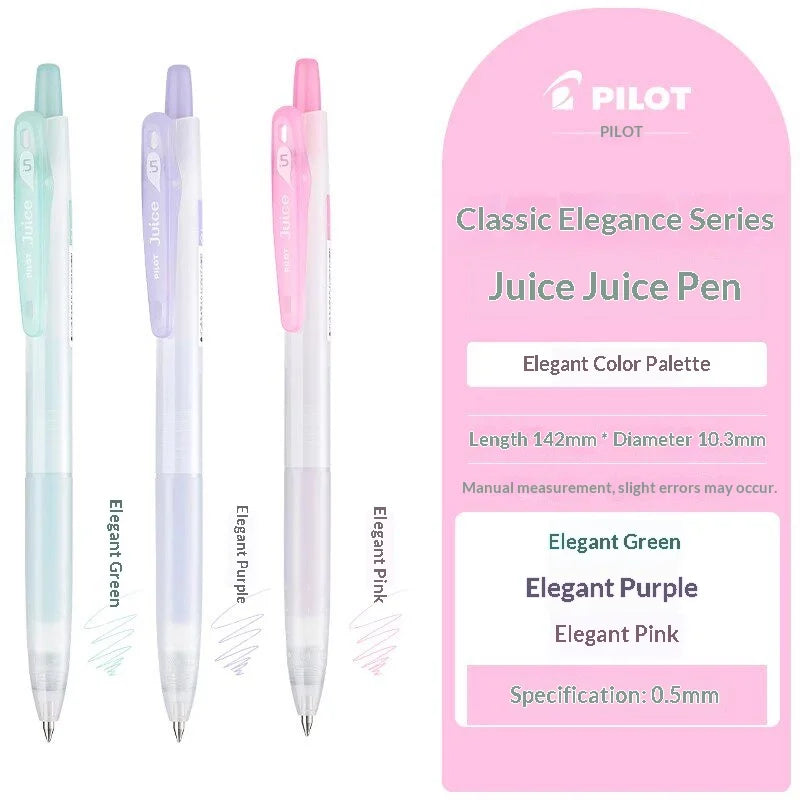CowLost | product_id-pilot-juice-0-5mm-fine-gel-pens-soft-pastel-vintage-classics-clear-barrel-for-writing-illustration |26