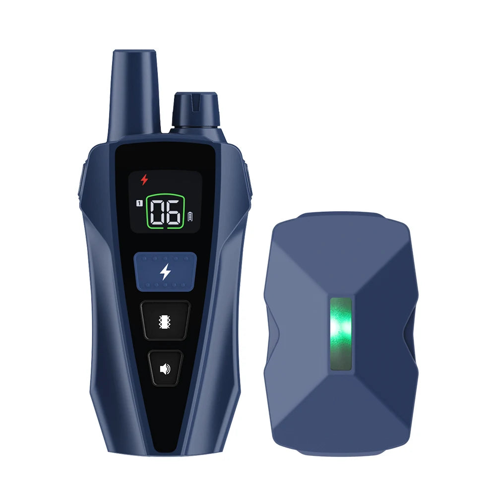 433MHz Waterproof Electric Dog Training Collar with Shock, Vibration & Light Anti-Bark Remote