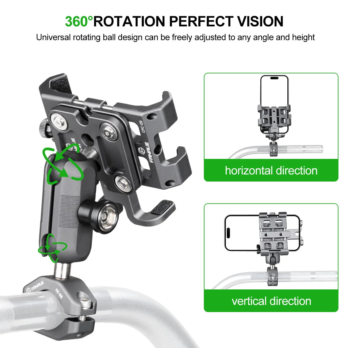 CowLost | product_id-fanaue-motorcycle-phone-holder-with-vibration-dampener-for-atv-utv-scooter-handlebar-gps |3
