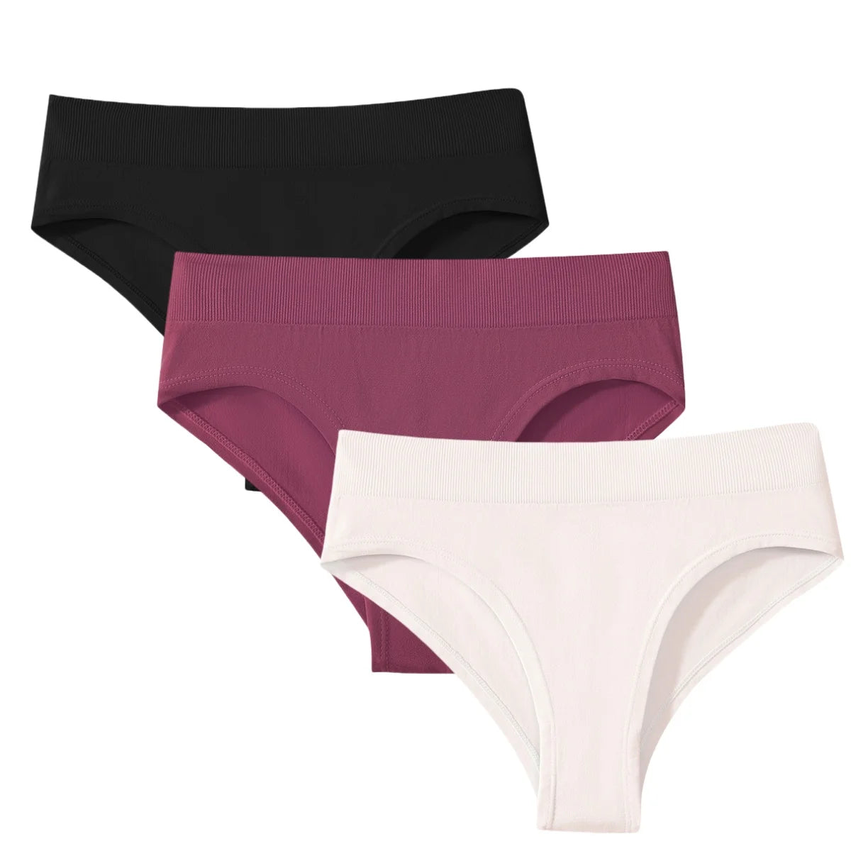 CowLost | product_id-3pcs-womens-high-rise-solid-color-briefs-panties-plus-size-s-3xl |26