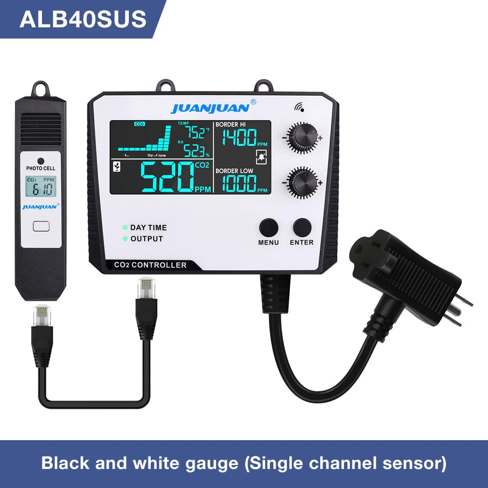 Automatic Greenhouse CO2 Controller with Day and Night Concentration Monitor