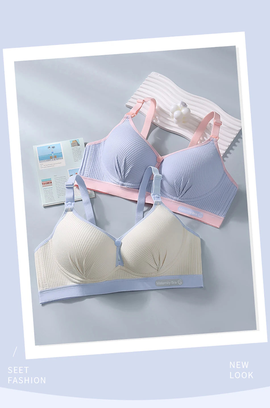 CowLost | product_id-wood-pencil-maternity-nursing-bra-front-open-wire-free-soft-comfort-bralette |5