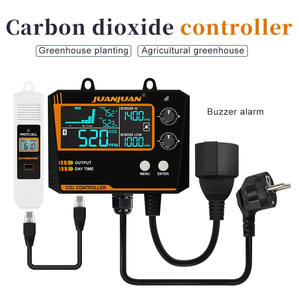 Automatic Greenhouse CO2 Controller with Day and Night Concentration Monitor