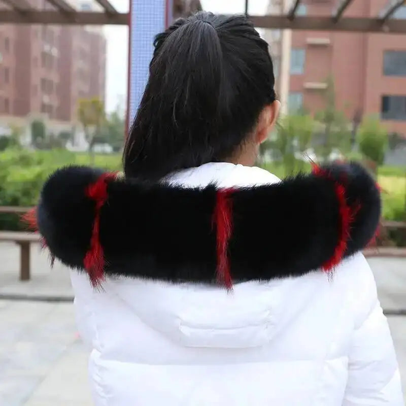 CowLost | fox-fur-collar-for-women-luxury-warm-winter-coat-trim-scarf |29