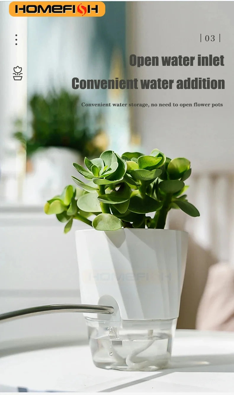 CowLost | product_id-lazy-hydroponic-transparent-double-layer-self-watering-flower-pot |10