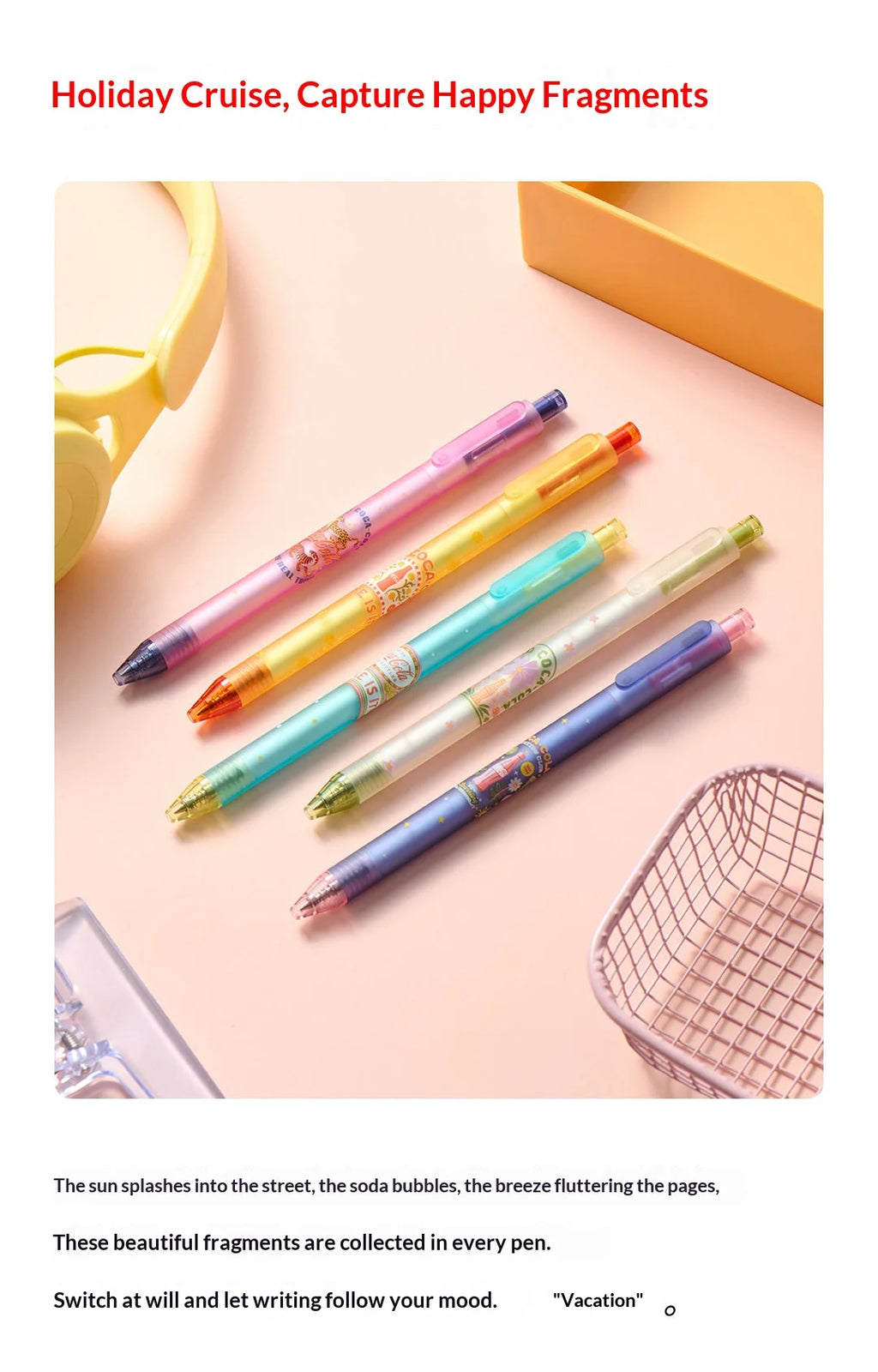 CowLost | product_id-5pcs-kaco-coca-cola-co-branded-gel-pens-0-5mm-quick-dry-ink-ergonomic-grip |9