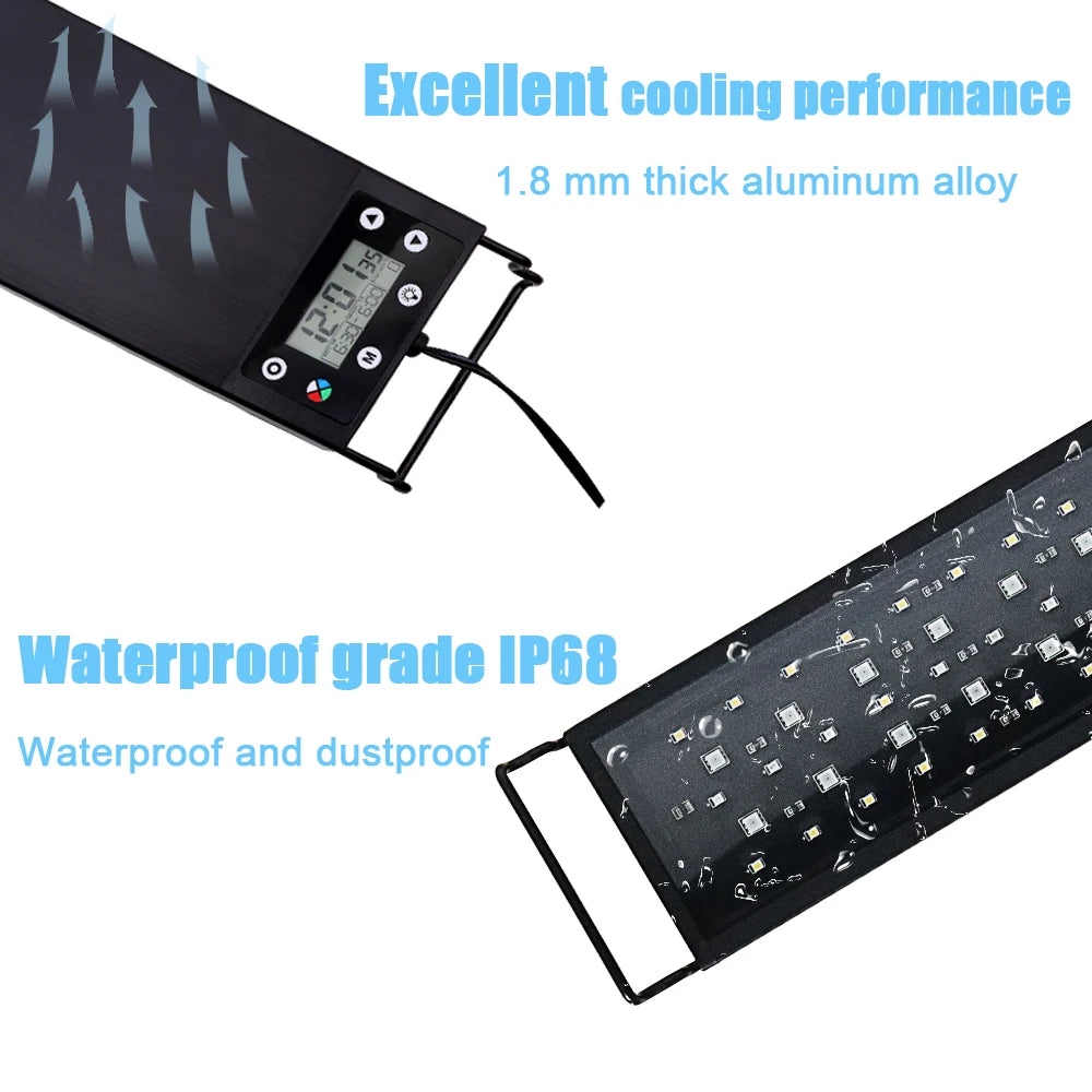 CowLost | toys-leewince-30-60cm-fish-tank-led-full-spectrum-24-7-lighting-ip68-waterproof |10