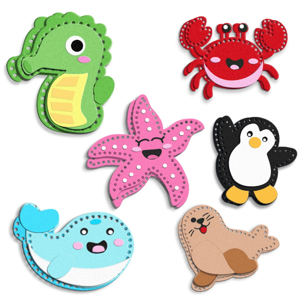 CowLost | product_id-fun-sewing-diy-pendant-set-with-cotton-lanyard-ocean-animal-toys-for-kids |16