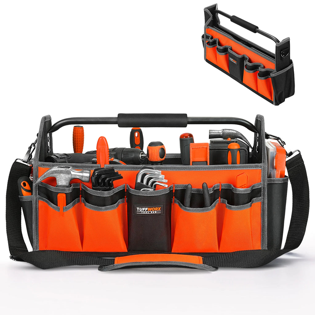 CowLost | product_id-electrician-tool-bag-with-17-pockets-steel-handle-removable-shoulder-strap |5