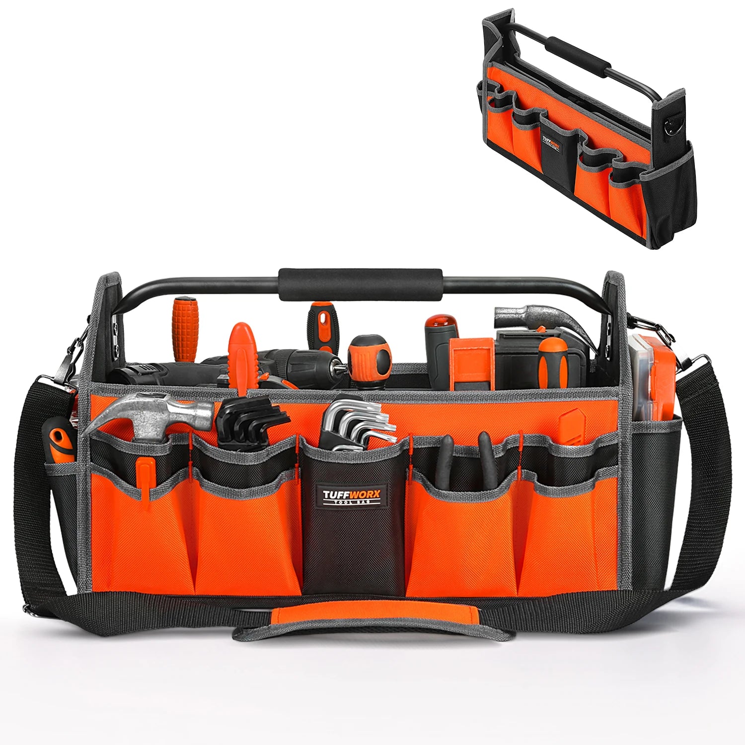CowLost | product_id-electrician-tool-bag-with-17-pockets-steel-handle-removable-shoulder-strap |5