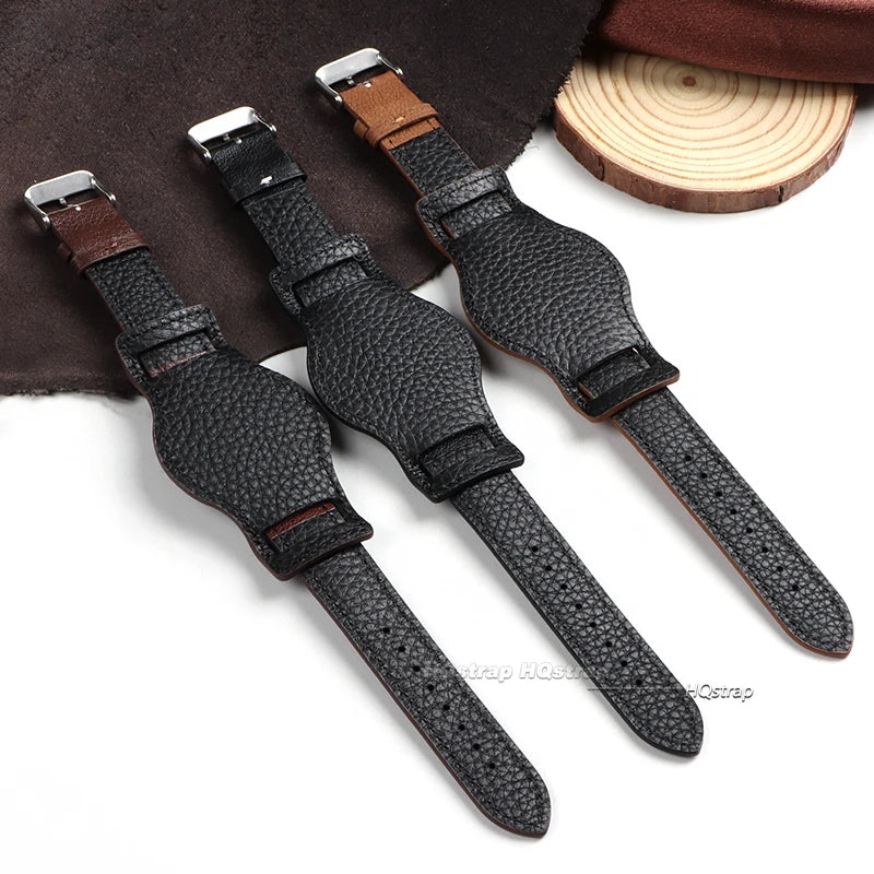 CowLost | product_id-genuine-leather-watch-strap-18mm-20mm-22mm-retro-black-brown-coffee-for-seiko-unisex |4
