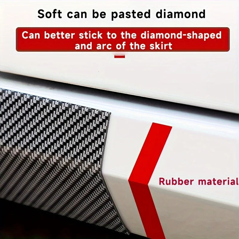 CowLost | vehicle-parts-accessories-3x100cm-universal-carbon-fiber-pattern-car-side-skirts-protector |4