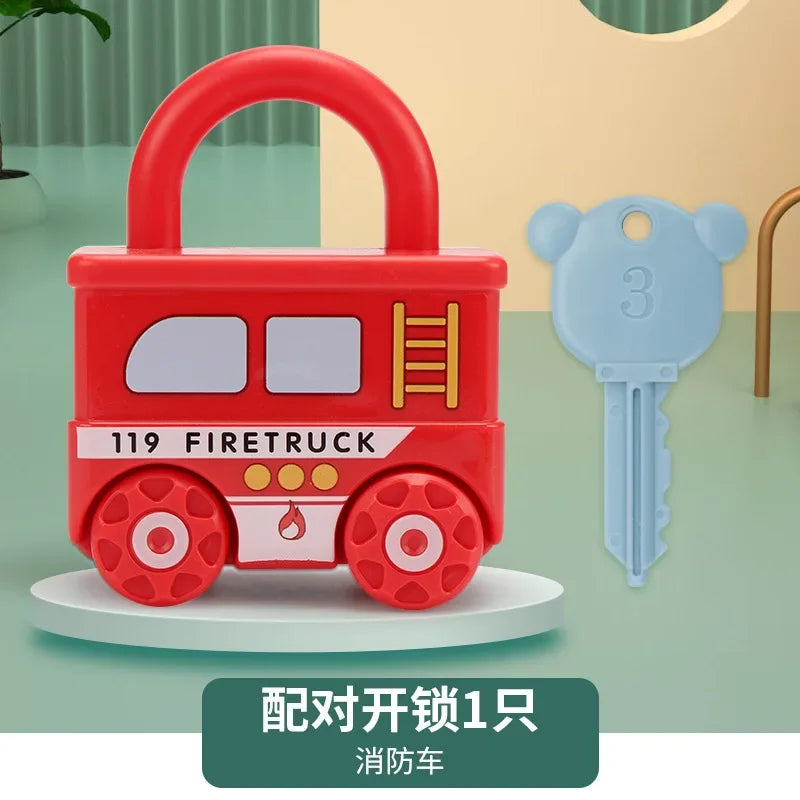 Montessori Baby Learning Lock with Key Number Matching Educational Toy for Kids 1-3 Years