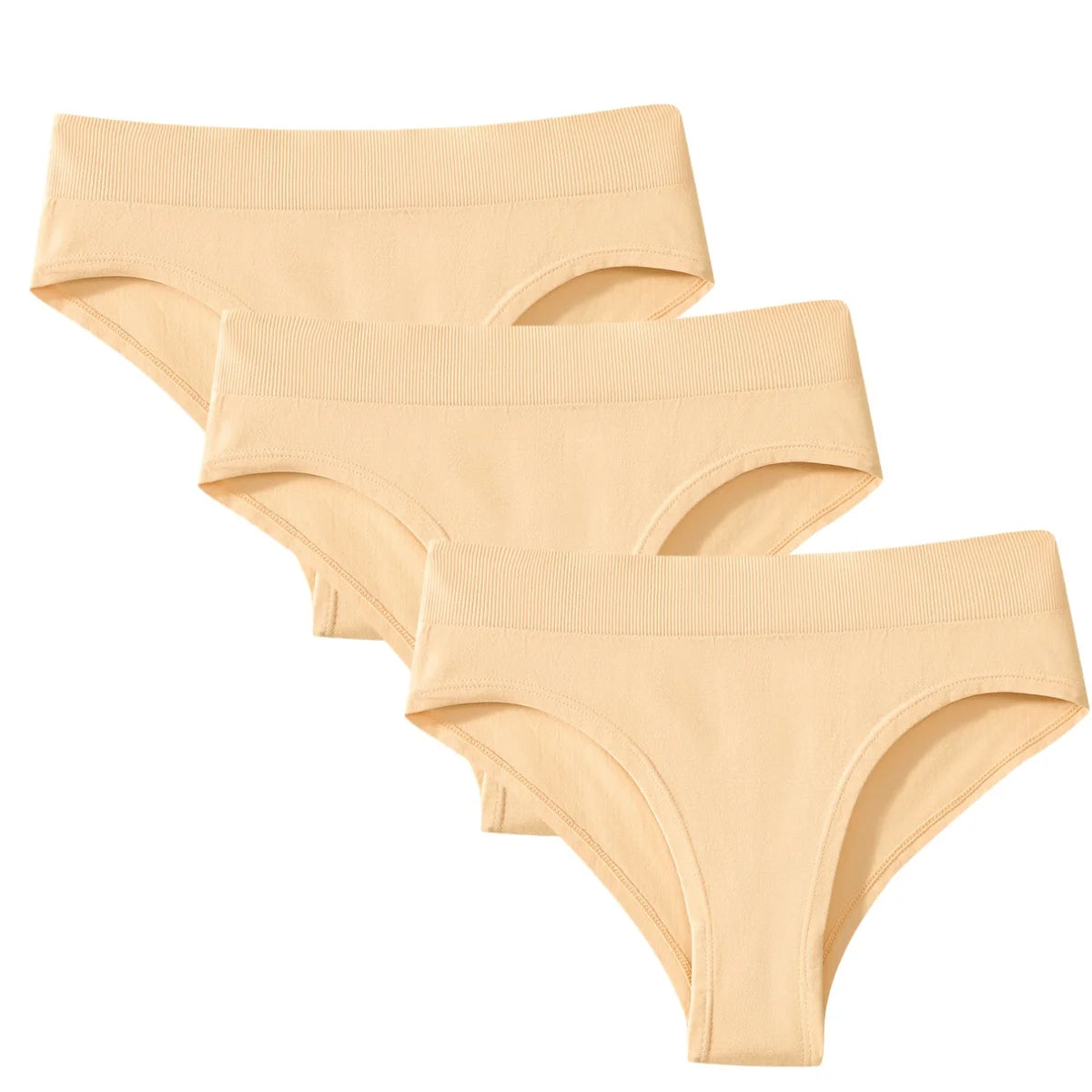 CowLost | product_id-3pcs-womens-high-rise-solid-color-briefs-panties-plus-size-s-3xl |22