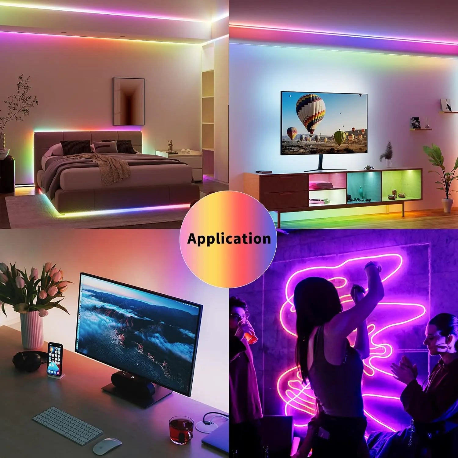 5M WS2811 RGBIC COB LED Strip, Individually Addressable, 160 or 576 LEDs/M, Flexible TV Backlight & Room Decoration