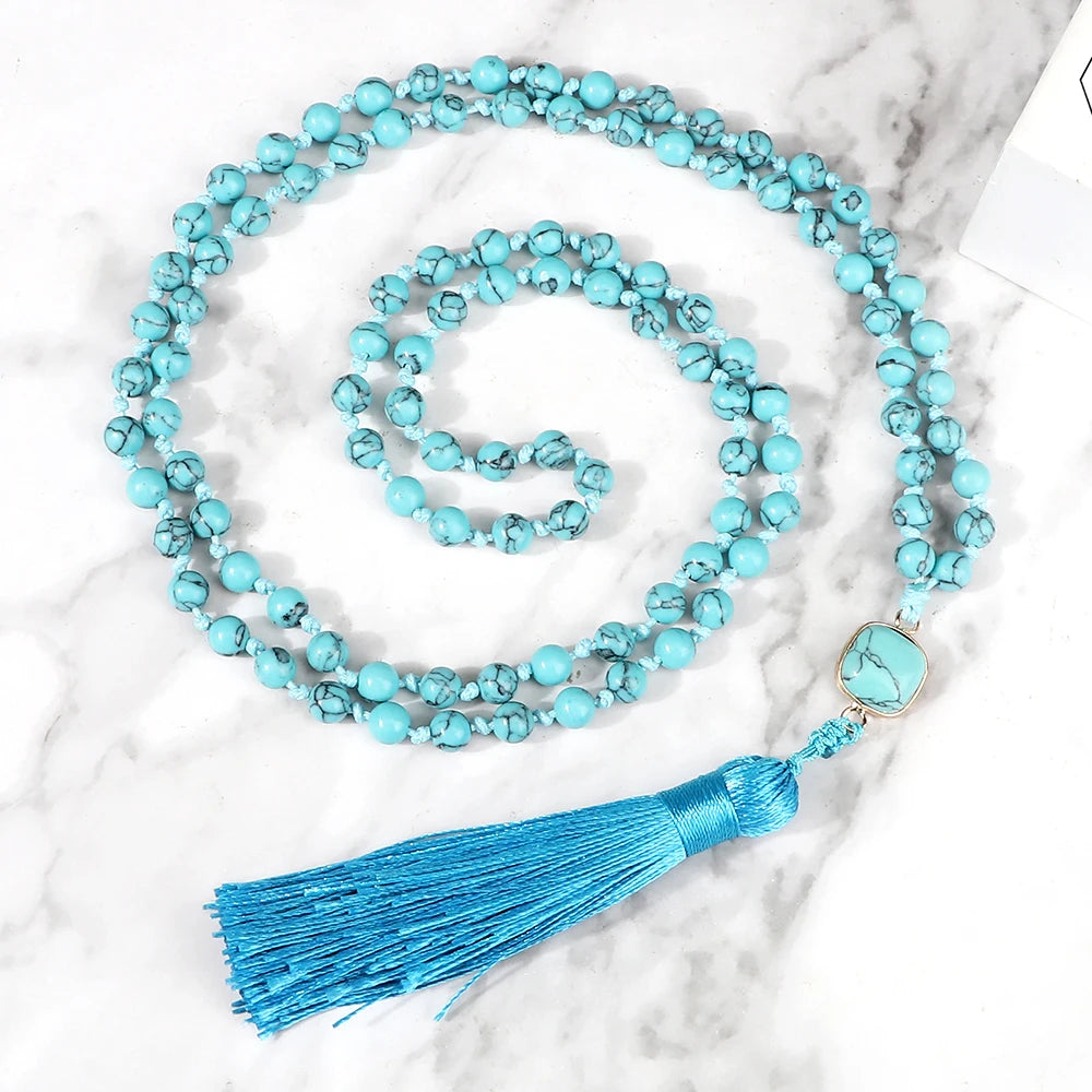 CowLost | handbags-natural-blue-pine-stone-108-beaded-mala-necklace |7