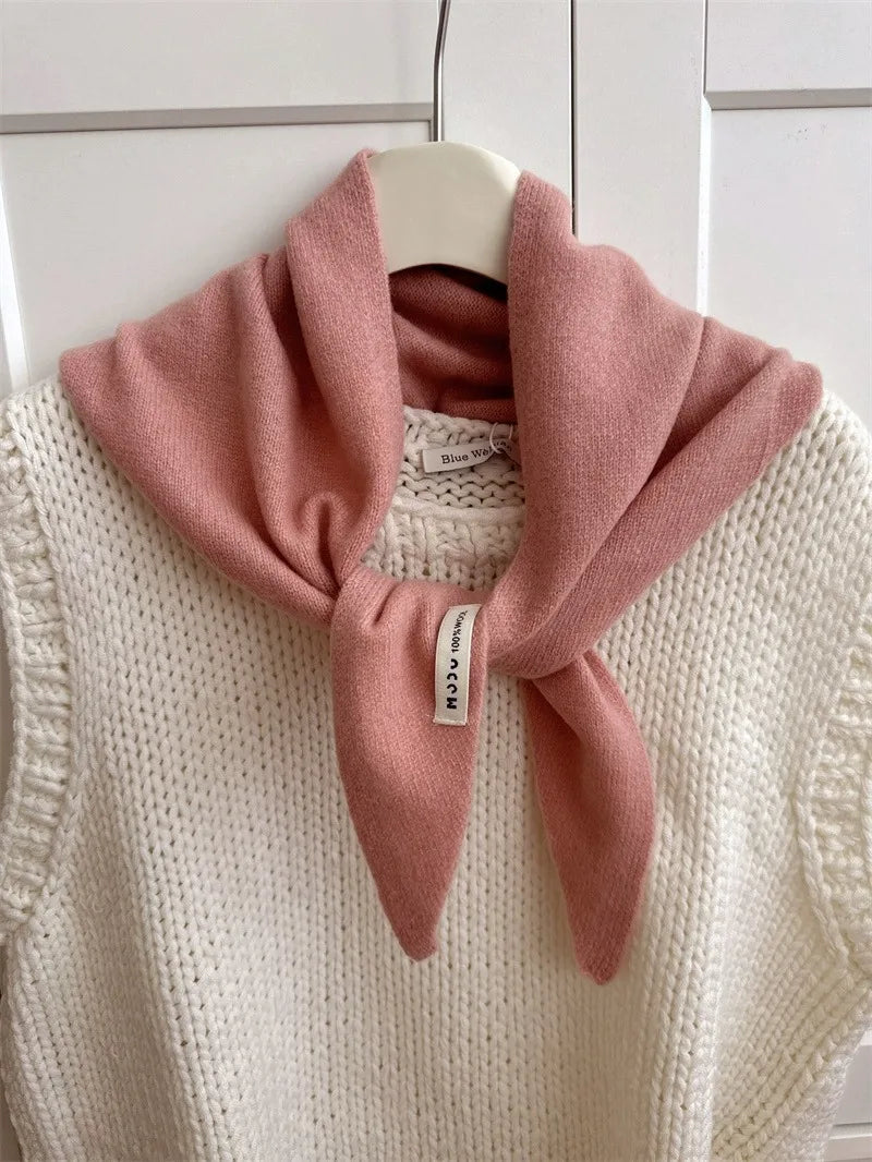 CowLost | british-korean-triangle-scarf-niche-wool-triangular |39