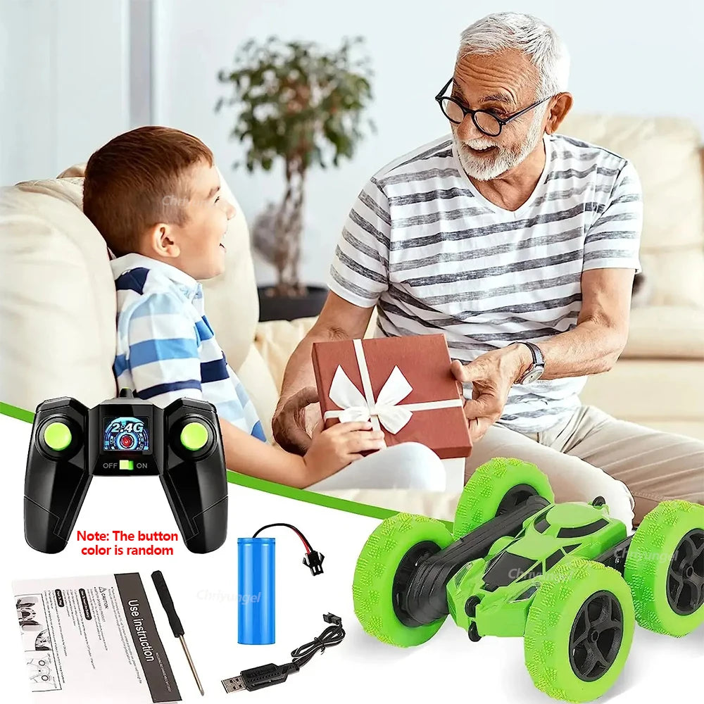 CowLost | rc-stunt-car-children-double-sided-flip-2-4g-remote-control-360-deree-rotation-off-road-drift-rc-car-gifts-for-kids-adults-boys |5