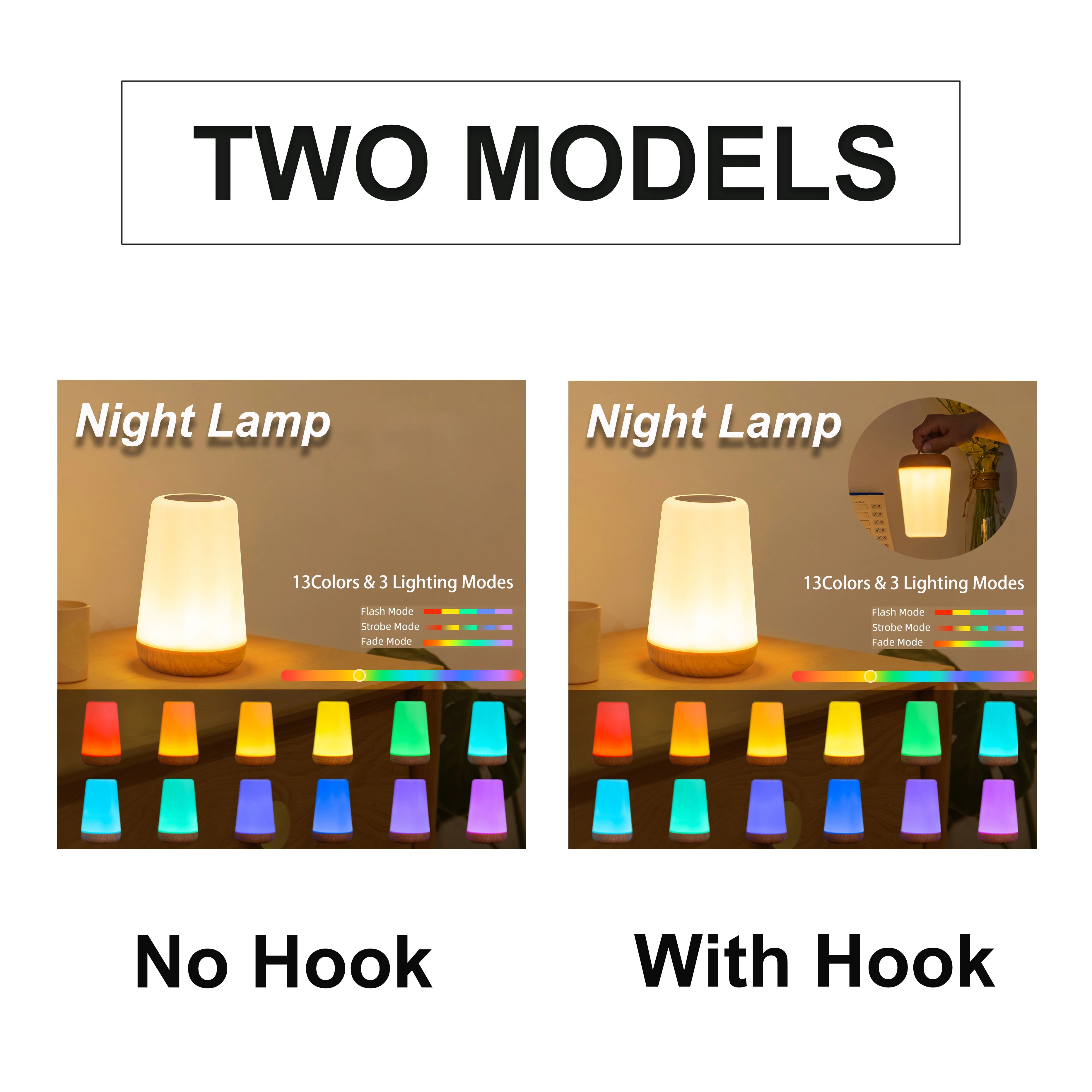 CowLost | usb-touch-control-led-night-light-13-colors-changing-dimmable-bedside-table-lamp-with-remote-for-bedroom-camping-reading-decor-1 |2