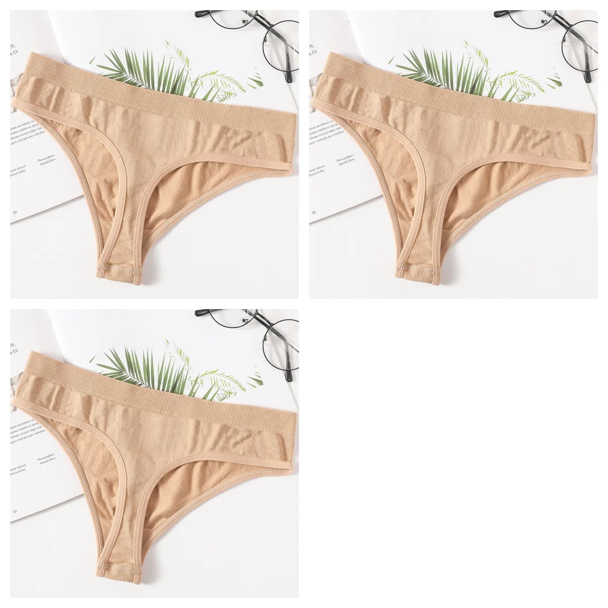 CowLost | product_id-3pcs-womens-seamless-breathable-soft-g-string-thong-panties |30