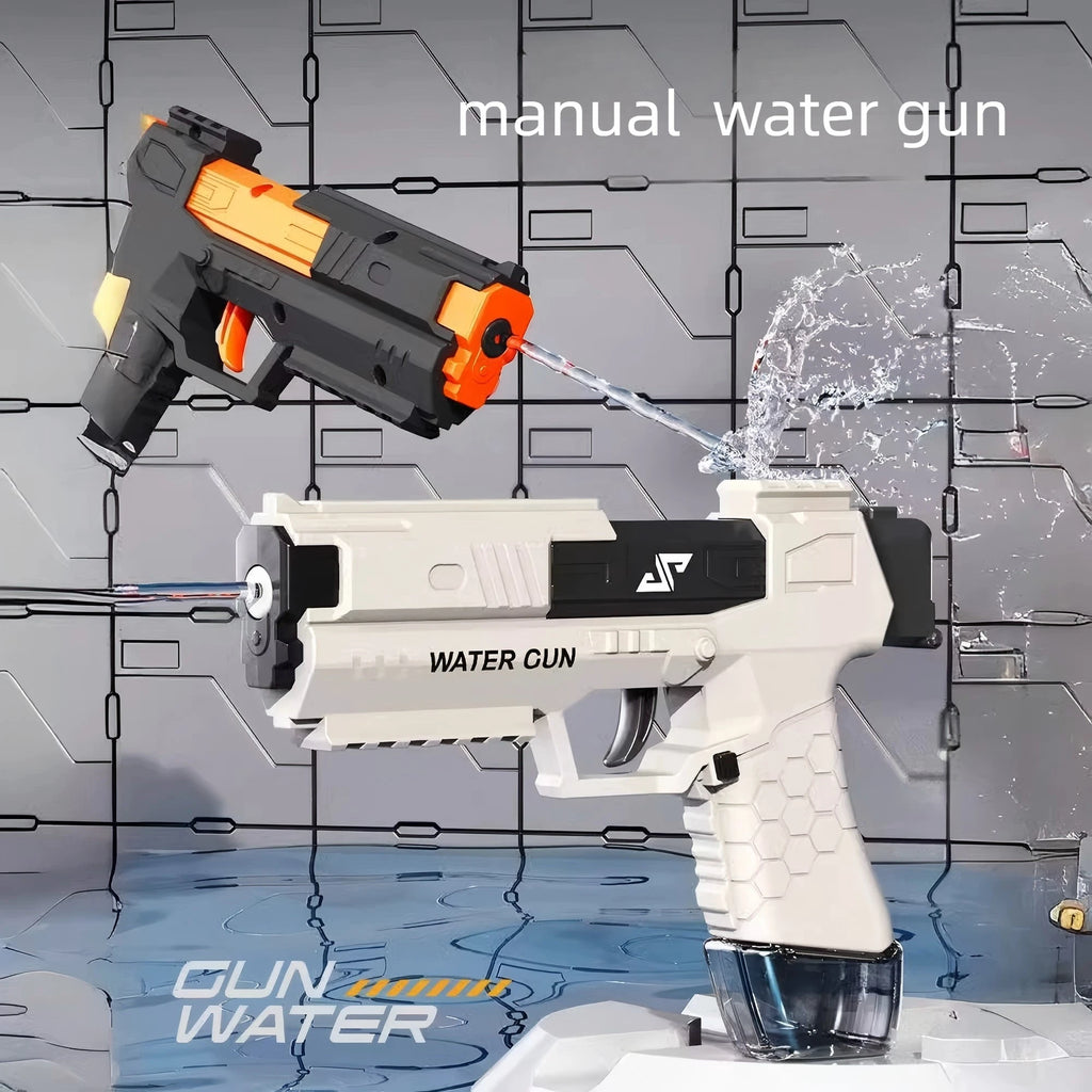 Funny Manual Water Pistol Toy Portable Squirt Gun for Outdoor Summer Beach Pool