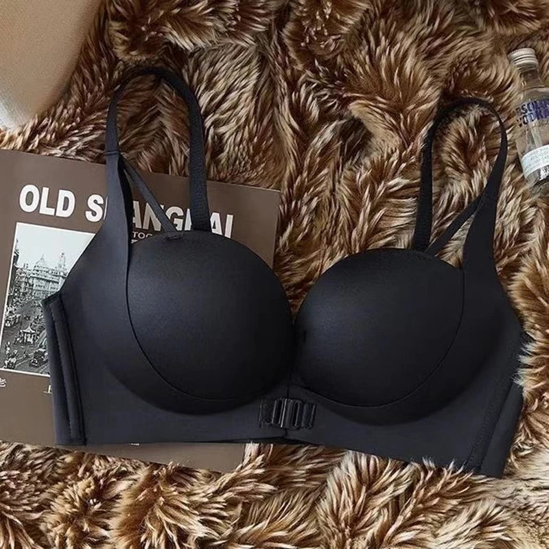CowLost | product_id-seamless-wire-free-front-button-push-up-bra-with-thick-molded-cups-for-women |7