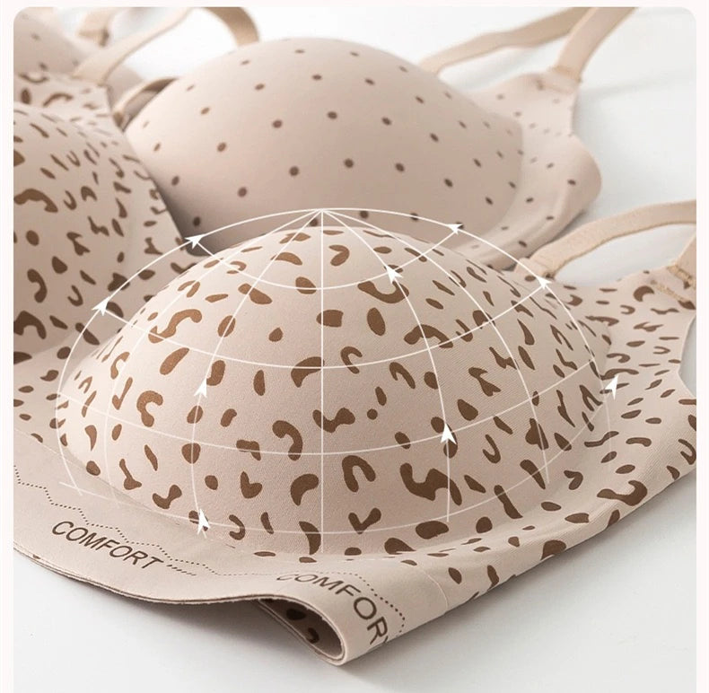 CowLost | product_id-leopard-print-wireless-push-up-bra-with-stylish-back-for-women |5