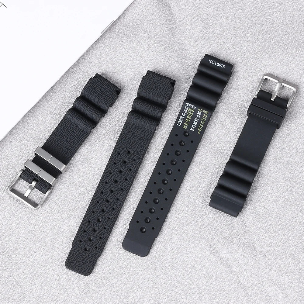 ND Limits Waterproof Rubber Watch Strap 20/22/24mm for Rolex & Seiko
