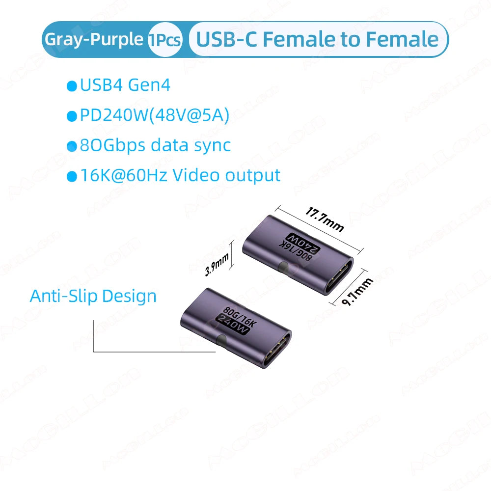 CowLost | video-product_id-pd240w-usb-c-female-to-female-otg-adapter-240w-pd3-1-fast-charging-80gbps-data-16k-60hz-video-support |12