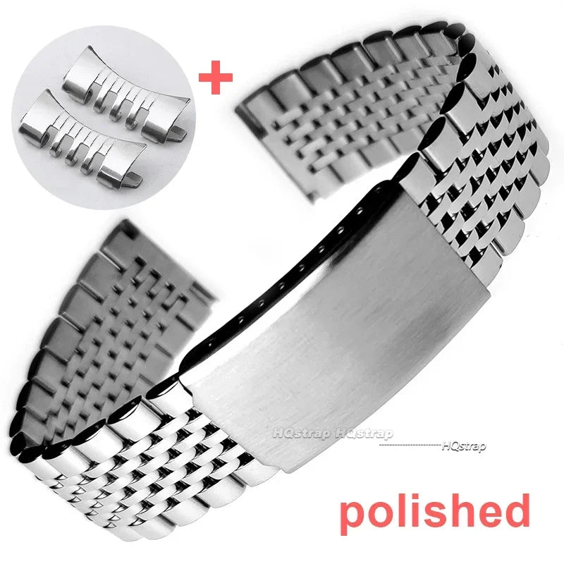 CowLost | product_id-stainless-steel-curved-flat-end-watch-band-18mm-22mm-for-seiko-rolex-polished-matte-strap |16