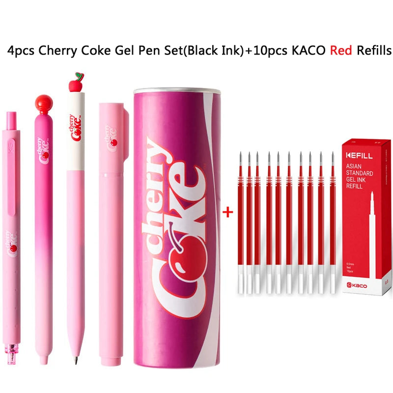 CowLost | product_id-kaco-cherry-coke-collab-gel-pens-sakura-limited-edition-soda-can-design-quick-dry-3pcs-1-marker-set |20