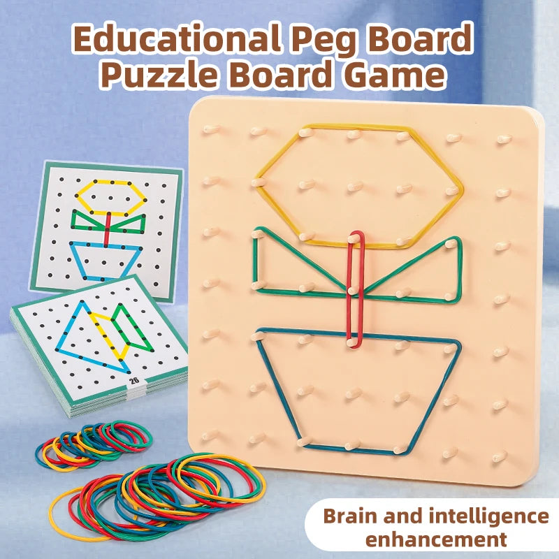 CowLost | product_id-knyysecq-childrens-nail-board-puzzle-toy-with-rubber-bands-and-geometric-shapes-cognitive-exercise-gift |3