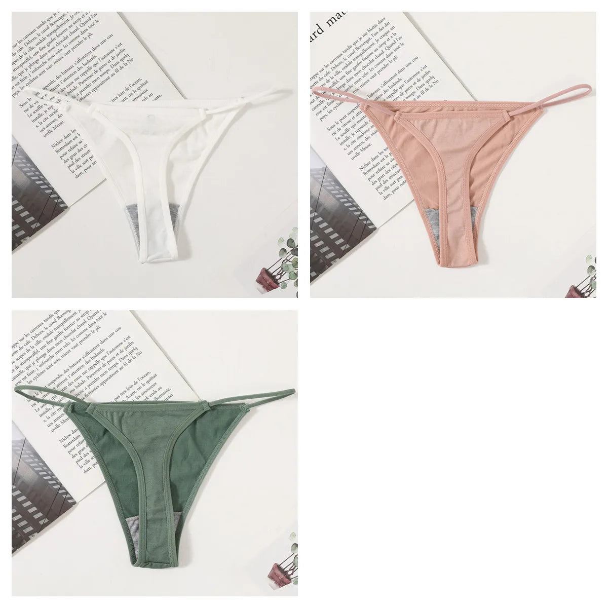 CowLost | product_id-3pcs-women-low-rise-seamless-g-string-thong-panty-set |27