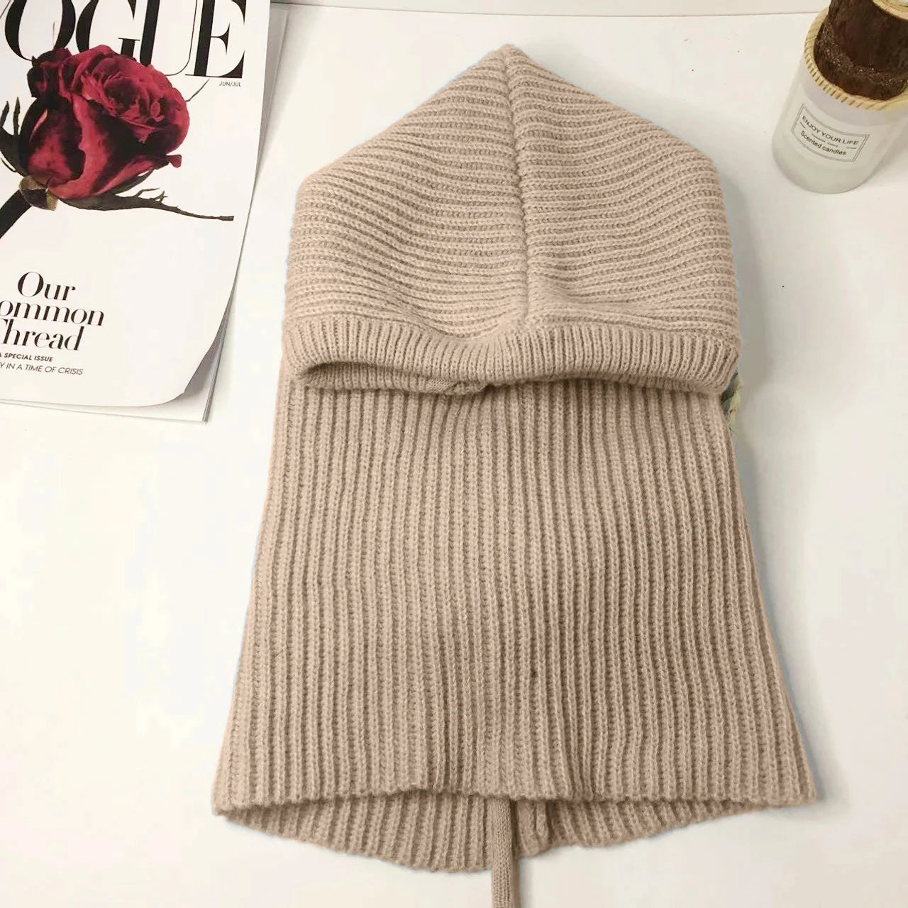 CowLost | winter-womens-hats-unisex-knitted-hooded-neck-collar-cap-beanie-for-men-women |21