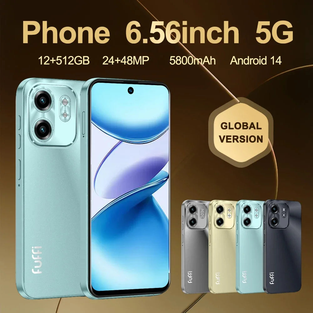 CowLost | fuffi-x7-pro-smartphones-cellphone-android-12-6-56-inch-screen-12-512gb-24-48mp-mobile-phones-5800mah |7